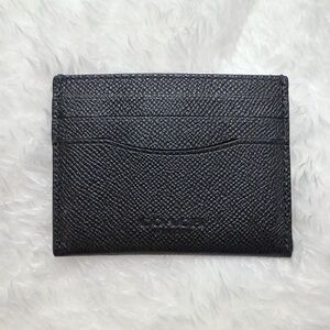 Coach Textured Black Card Holder